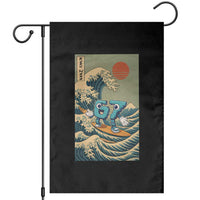67 Surfing Japanese Garden Flag Funny Great Wave Off Kanagawa Six Seven Brainrot Meme - Wonder Print Shop