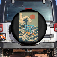 67 Surfing Japanese Spare Tire Cover Funny Great Wave Off Kanagawa Six Seven Brainrot Meme - Wonder Print Shop