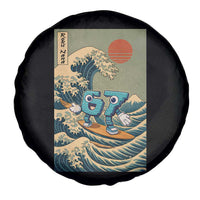67 Surfing Japanese Spare Tire Cover Funny Great Wave Off Kanagawa Six Seven Brainrot Meme - Wonder Print Shop