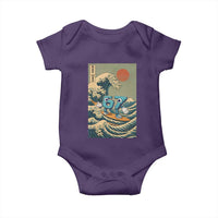67 Surfing Japanese Baby Onesie Funny Great Wave Off Kanagawa Six Seven Brainrot Meme - Wonder Print Shop