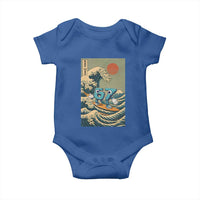 67 Surfing Japanese Baby Onesie Funny Great Wave Off Kanagawa Six Seven Brainrot Meme - Wonder Print Shop