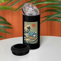 67 Surfing Japanese 4 in 1 Can Cooler Tumbler Funny Great Wave Off Kanagawa Six Seven Brainrot Meme - Wonder Print Shop
