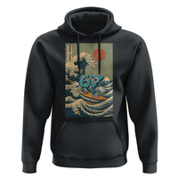 67 Surfing Japanese Hoodie Funny Great Wave Off Kanagawa Six Seven Brainrot Meme - Wonder Print Shop