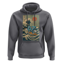 67 Surfing Japanese Hoodie Funny Great Wave Off Kanagawa Six Seven Brainrot Meme - Wonder Print Shop