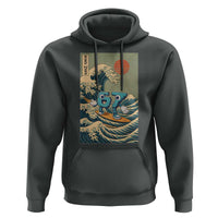 67 Surfing Japanese Hoodie Funny Great Wave Off Kanagawa Six Seven Brainrot Meme - Wonder Print Shop