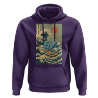 67 Surfing Japanese Hoodie Funny Great Wave Off Kanagawa Six Seven Brainrot Meme - Wonder Print Shop