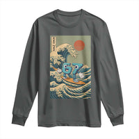 67 Surfing Japanese Long Sleeve Shirt Funny Great Wave Off Kanagawa Six Seven Brainrot Meme - Wonder Print Shop