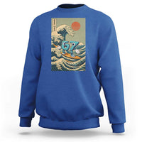 67 Surfing Japanese Sweatshirt Funny Great Wave Off Kanagawa Six Seven Brainrot Meme - Wonder Print Shop