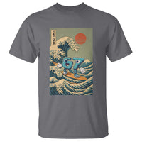 67 Surfing Japanese T Shirt Funny Great Wave Off Kanagawa Six Seven Brainrot Meme - Wonder Print Shop