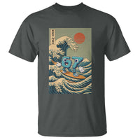 67 Surfing Japanese T Shirt Funny Great Wave Off Kanagawa Six Seven Brainrot Meme - Wonder Print Shop