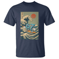 67 Surfing Japanese T Shirt Funny Great Wave Off Kanagawa Six Seven Brainrot Meme - Wonder Print Shop