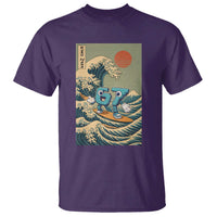 67 Surfing Japanese T Shirt Funny Great Wave Off Kanagawa Six Seven Brainrot Meme - Wonder Print Shop