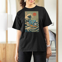 67 Surfing Japanese T Shirt For Women Funny Great Wave Off Kanagawa Six Seven Brainrot Meme - Wonder Print Shop