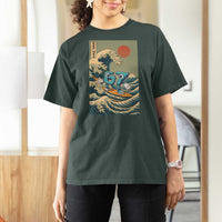 67 Surfing Japanese T Shirt For Women Funny Great Wave Off Kanagawa Six Seven Brainrot Meme - Wonder Print Shop