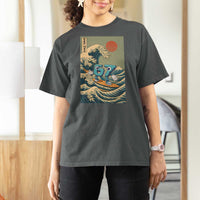67 Surfing Japanese T Shirt For Women Funny Great Wave Off Kanagawa Six Seven Brainrot Meme - Wonder Print Shop