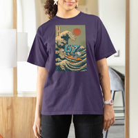 67 Surfing Japanese T Shirt For Women Funny Great Wave Off Kanagawa Six Seven Brainrot Meme - Wonder Print Shop