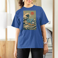 67 Surfing Japanese T Shirt For Women Funny Great Wave Off Kanagawa Six Seven Brainrot Meme - Wonder Print Shop