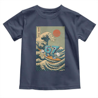 67 Surfing Japanese Toddler T Shirt Funny Great Wave Off Kanagawa Six Seven Brainrot Meme - Wonder Print Shop