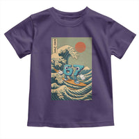 67 Surfing Japanese Toddler T Shirt Funny Great Wave Off Kanagawa Six Seven Brainrot Meme - Wonder Print Shop