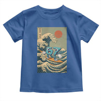 67 Surfing Japanese Toddler T Shirt Funny Great Wave Off Kanagawa Six Seven Brainrot Meme - Wonder Print Shop