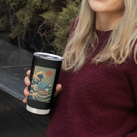 67 Surfing Japanese Tumbler Cup Funny Great Wave Off Kanagawa Six Seven Brainrot Meme - Wonder Print Shop