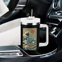 67 Surfing Japanese Tumbler With Handle Funny Great Wave Off Kanagawa Six Seven Brainrot Meme - Wonder Print Shop