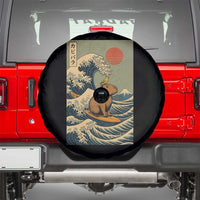 Capybara Surfing Japanese Spare Tire Cover Vintage Great Wave Off Kanagawa Anime Kawaii - Wonder Print Shop