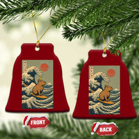Capybara Surfing Japanese Ceramic Ornament Vintage Great Wave Off Kanagawa Anime Kawaii - Wonder Print Shop