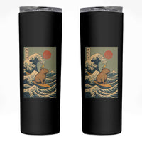Capybara Surfing Japanese Skinny Tumbler Vintage Great Wave Off Kanagawa Anime Kawaii - Wonder Print Shop