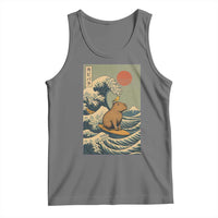 Capybara Surfing Japanese Tank Top Vintage Great Wave Off Kanagawa Anime Kawaii - Wonder Print Shop
