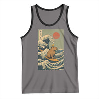 Capybara Surfing Japanese Tank Top Vintage Great Wave Off Kanagawa Anime Kawaii - Wonder Print Shop