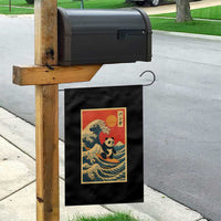 Panda Surfing Japanese Garden Flag Vintage Great Wave Off Kanagawa Anime Kawaii - Wonder Print Shop