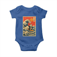 Panda Surfing Japanese Baby Onesie Vintage Great Wave Off Kanagawa Anime Kawaii - Wonder Print Shop