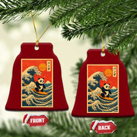 Panda Surfing Japanese Ceramic Ornament Vintage Great Wave Off Kanagawa Anime Kawaii - Wonder Print Shop