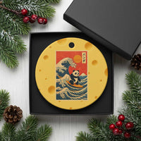 Panda Surfing Japanese Ceramic Ornament Vintage Great Wave Off Kanagawa Anime Kawaii - Wonder Print Shop