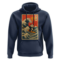 Panda Surfing Japanese Hoodie Vintage Great Wave Off Kanagawa Anime Kawaii - Wonder Print Shop