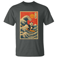 Panda Surfing Japanese T Shirt Vintage Great Wave Off Kanagawa Anime Kawaii - Wonder Print Shop
