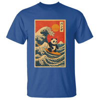Panda Surfing Japanese T Shirt Vintage Great Wave Off Kanagawa Anime Kawaii - Wonder Print Shop
