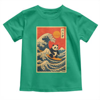 Panda Surfing Japanese Toddler T Shirt Vintage Great Wave Off Kanagawa Anime Kawaii - Wonder Print Shop