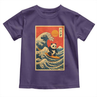 Panda Surfing Japanese Toddler T Shirt Vintage Great Wave Off Kanagawa Anime Kawaii - Wonder Print Shop