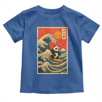 Panda Surfing Japanese Toddler T Shirt Vintage Great Wave Off Kanagawa Anime Kawaii - Wonder Print Shop