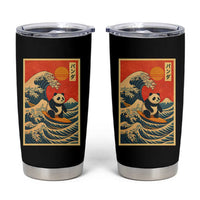 Panda Surfing Japanese Tumbler Cup Vintage Great Wave Off Kanagawa Anime Kawaii - Wonder Print Shop