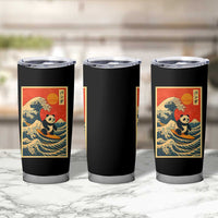 Panda Surfing Japanese Tumbler Cup Vintage Great Wave Off Kanagawa Anime Kawaii - Wonder Print Shop