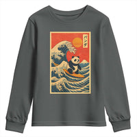 Panda Surfing Japanese Youth Sweatshirt Vintage Great Wave Off Kanagawa Anime Kawaii - Wonder Print Shop