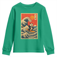 Panda Surfing Japanese Youth Sweatshirt Vintage Great Wave Off Kanagawa Anime Kawaii - Wonder Print Shop