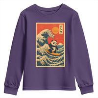 Panda Surfing Japanese Youth Sweatshirt Vintage Great Wave Off Kanagawa Anime Kawaii - Wonder Print Shop