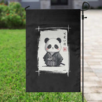 Kawaii Anime Samurai Panda Garden Flag Vintage Sumi-e Japanese Art Funny Panda Lovers - Wonder Print Shop