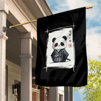 Kawaii Anime Samurai Panda Garden Flag Vintage Sumi-e Japanese Art Funny Panda Lovers - Wonder Print Shop