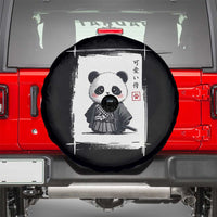 Kawaii Anime Samurai Panda Spare Tire Cover Vintage Sumi-e Japanese Art Funny Panda Lovers - Wonder Print Shop
