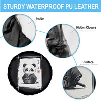 Kawaii Anime Samurai Panda Spare Tire Cover Vintage Sumi-e Japanese Art Funny Panda Lovers - Wonder Print Shop